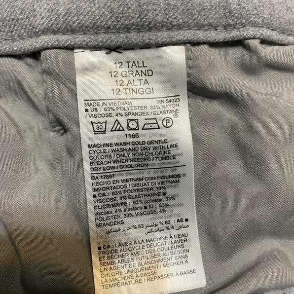 Old Navy wide leg crop pants gray front pockets size 12 - Picture 9 of 9